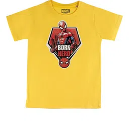 Marvel by Wear Your Mind Boys Yellow Spider-Man Printed T-Shirt-picture-34