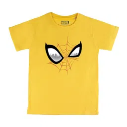 Marvel by Wear Your Mind Boys Yellow Pure Cotton Spider-Man Printed T-shirt-picture-16