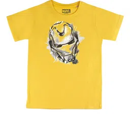 Marvel by Wear Your Mind Boys Yellow & Black Iron Man Printed T-shirt-picture-14