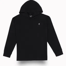 Gini and Jony Boys Typography Printed Hooded Cotton T-shirt image 1