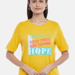People Women Yellow Printed T-shirt-picture-24