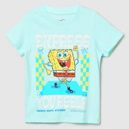 max Boys Sponge Bob Printed Pure Cotton T-shirt-picture-58