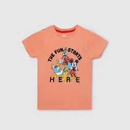 max Boys Mickey & Friends Printed Round Neck Cotton Casual T-shirt-picture-27