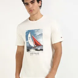 Tommy Hilfiger Men Graphic Printed Round Neck Cotton T-shirt-picture-36