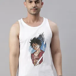 Bushirt Men White Printed Raw Edge T-shirt-picture-27
