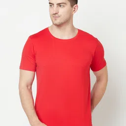 Purple State Round Neck Short Sleeves Cotton T-shirt-picture-22