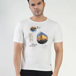 Polo Plus Men Printed Bio Finish Applique T-shirt image 1