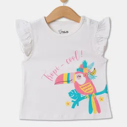 R&B Girls Graphic Printed Cap Sleeves Cotton T-shirt-picture-57