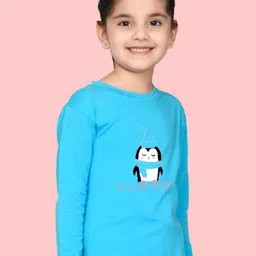 NUSYL Girls Graphic Printed Cotton T-shirt-image-42