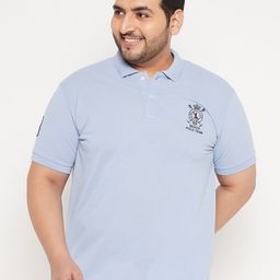 THE MILLION CLUB Men Blue Polo Collar T-shirt-picture-9