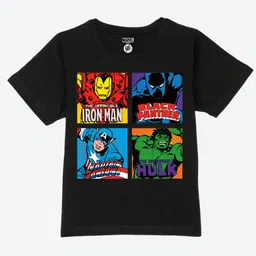 YK Marvel Boys Avengers Printed Pure Cotton Applique T-shirt-picture-27