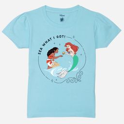 YK Disney Girls Disney Princess Graphic Printed Pure Cotton T-shirt-picture-12