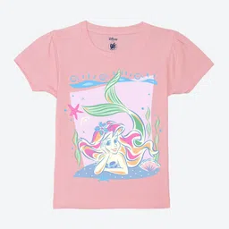 YK Disney Girls Printed Pure Cotton Applique T-shirt-picture-30