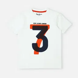 Pepe Jeans Boys Typography Printed Pure Cotton T-shirt image 1