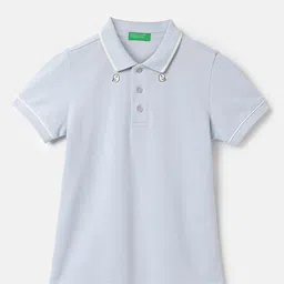 United Colors of Benetton Boys Polo Collar Pure Cotton T-shirt-picture-39