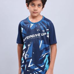 Technosport Boys Typography Printed Antimicrobial Slim Fit Sports T-shirt-picture-39