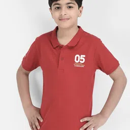 Crimsoune Club Boys Polo Collar Cotton T-Shirt-image-47