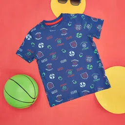 Pantaloons Junior Boys Conversational Printed Cotton T-shirt-picture-50