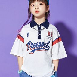 LULU & SKY Kids Printed Polo Collar Applique T-shirt-picture-31