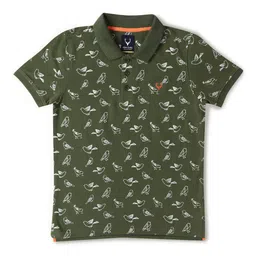 Allen Solly Junior Boys Printed Polo Collar Applique T-shirt-picture-36