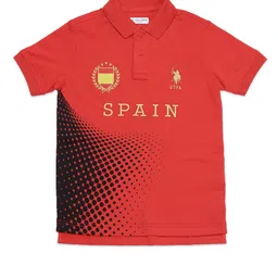 U.S. Polo Assn. Kids Boys Typography Printed Polo Collar Cotton T-shirt-picture-30
