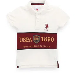 U.S. Polo Assn. Kids Boys Typography Printed Polo Collar Applique T-shirt-picture-36