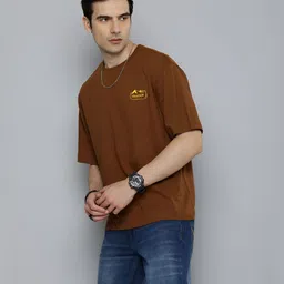 R.Code by The Roadster Life Co. Men Polo Collar Applique T-shirt-picture-24