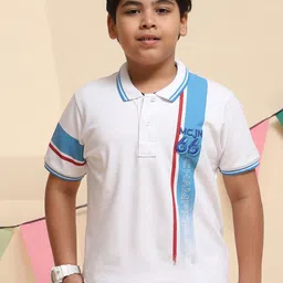 Monte Carlo Boys Typography Printed Polo Collar T-shirt-picture-37