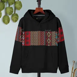 HELLCAT Boys Ethnic Motifs Printed Hooded Cotton Sweatshirt-picture-33