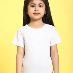 MINI & MING Girls Solid Round Neck Pure Cotton T-shirt-picture-20