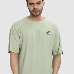 Polo Plus Men Coolmax Embroidered Solid Oversized Drop Shoulder T-shirt-picture-11