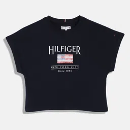 Tommy Hilfiger Girls Typography Applique T-shirt-image-4