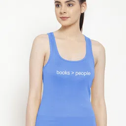 Friskers Blue Printed Tank Top-image-0