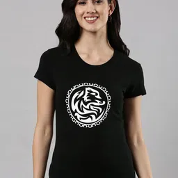 Femmora Women Printed Comfortable Fit Round Neck T-Shirt-picture-10