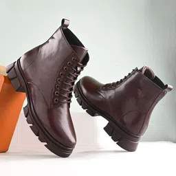 El Paso Women Platform Heeled Mid-Top Regular Boots-picture-20