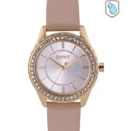 ESPRIT Women Silver-Toned Dial & Beige Leather Straps Analogue Watch ES1L381L0075-picture-34