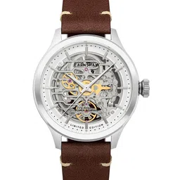 EARNSHAW Men Silver-Toned Dial & Brown Leather Straps Analogue Watch ES-8229-01-picture-24