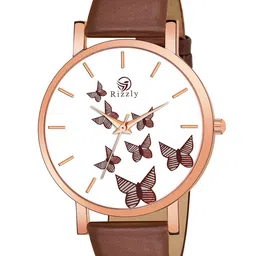 Septem Women Brown Butterfly Printed Dial & Brown Leather Straps Analogue Watch-image-15