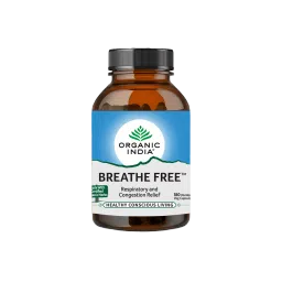 ORGANIC INDIA Breathe Free Ayurvedic Capsule || Respiratory Disorder & Congestion || Ptect Lungs from Smoking & Pollution || Relieves Allergic Asthma & Coughing - 180 N Veg Capsules-image-77