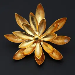 Exotic India Flower Brown Brass With Gold-Plated Glossy Wall Hangings-picture-14