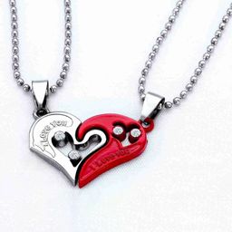 J.S ENTERPRISES Heart Shaped Pendants with Chains-picture-2
