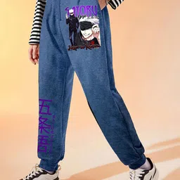 LOCAVESTIR Boys Anime Printed Mid Rise Joggers image 3