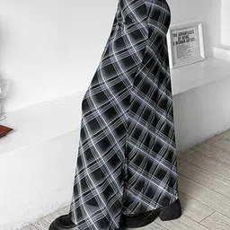 StyleCast x Revolte Checked Straight Maxi Skirt image 3