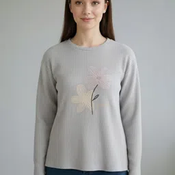 Wineberry Women Embroidered Sweatshirt-image-85