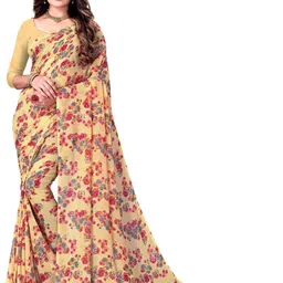 KANOODA Floral Printed Pure Georgette Saree-picture-31