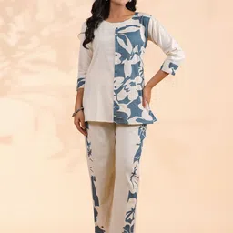 vbuyz KALINI Printed Khadi Cotton Top & Trouser Co-Ords image 1