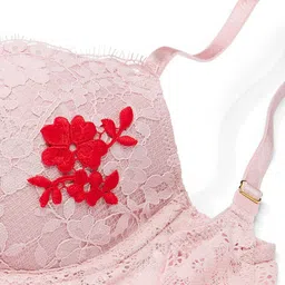 Victoria's Secret Women Floral Medium Coverage Underwired Heavily Padded Push-Up Bra image 2