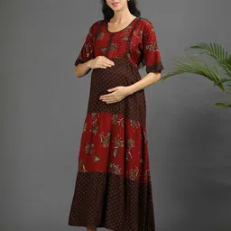 GOLDSTROMS Printed Maxi Maternity Dress-picture-24