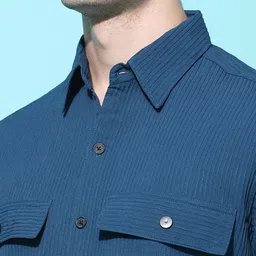 THE BEETEL HOUSE Men Relaxed Opaque Striped Casual Shirt image 5