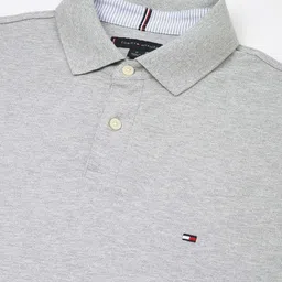 Tommy Hilfiger Men Solid Polo Collar Cotton T-shirt image 5